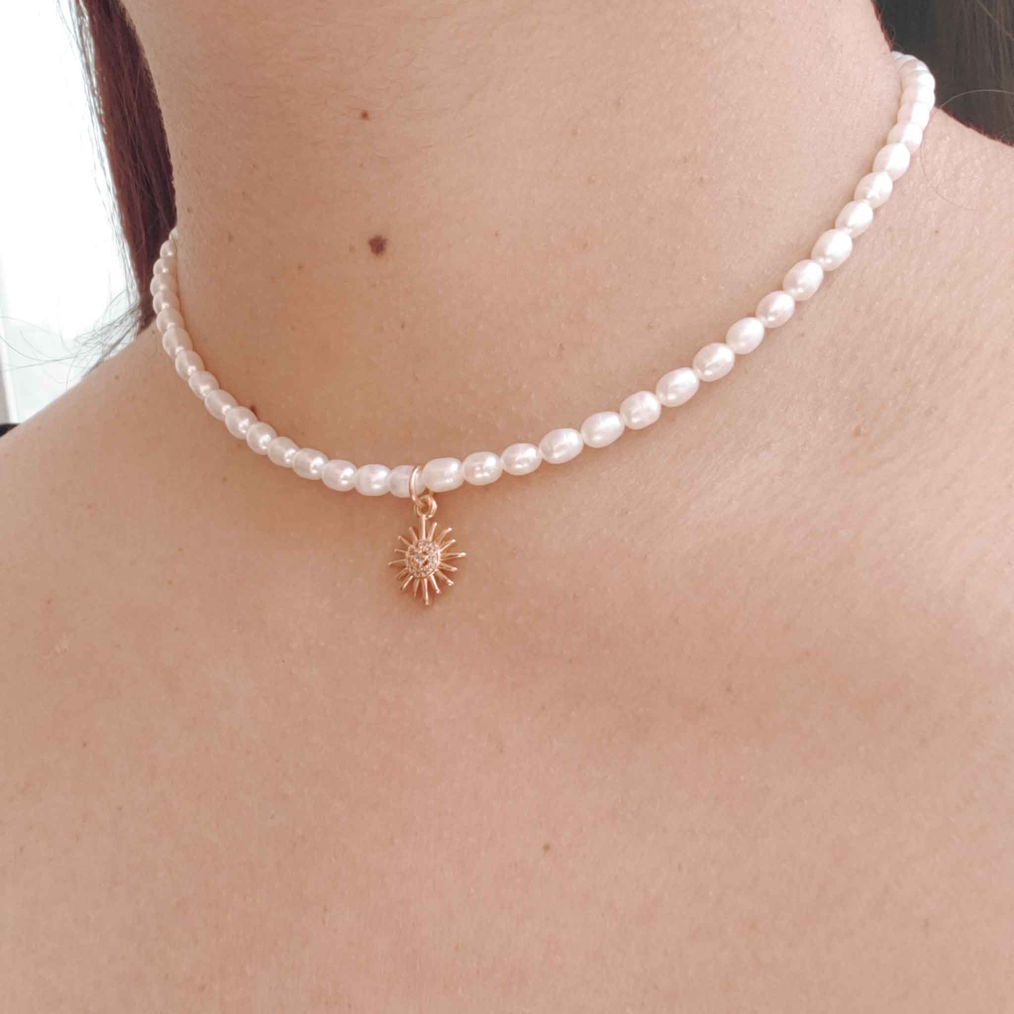 Chocker perla estrella