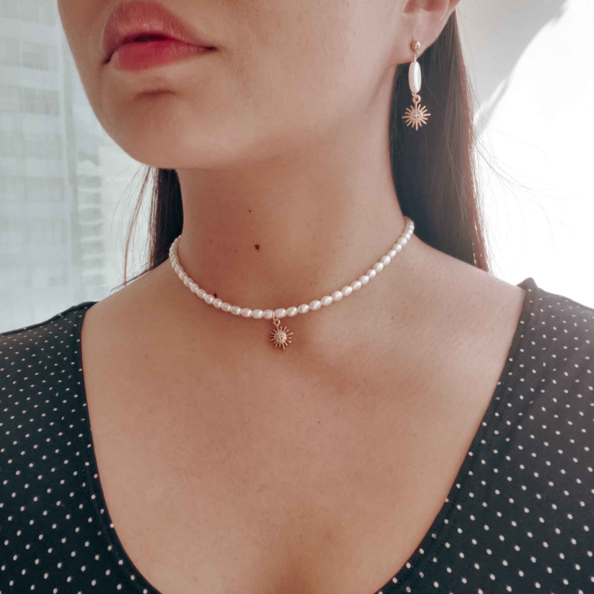 Chocker perla estrella